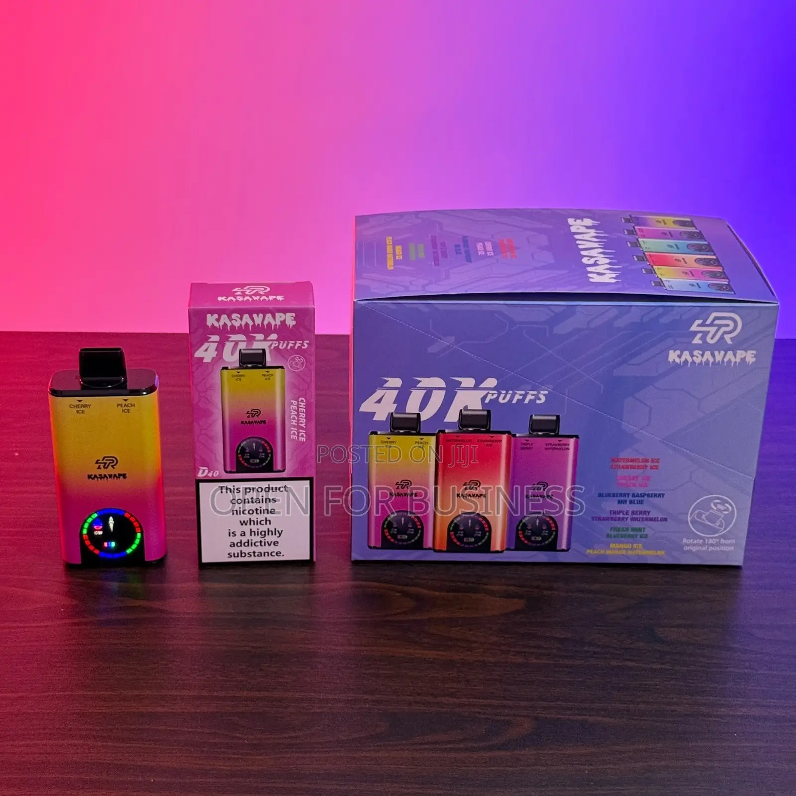 Kasavape 40,000 Puffs | Cherry Ice Peach Ice | GHS 220 Accra