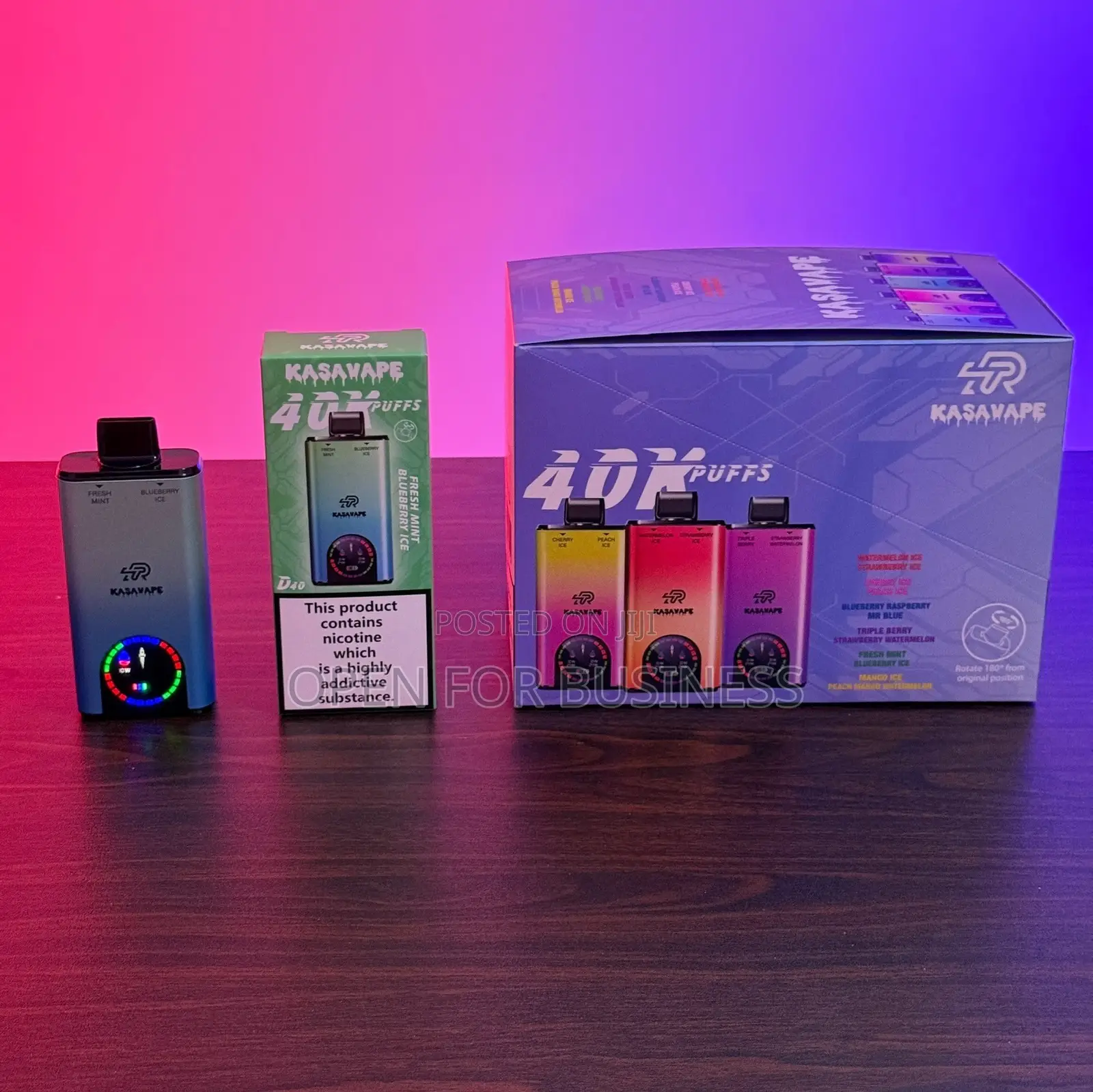 Kasavape 40,000 Puffs | Fresh Mint Blueberry Ice | GHS 220 Accra