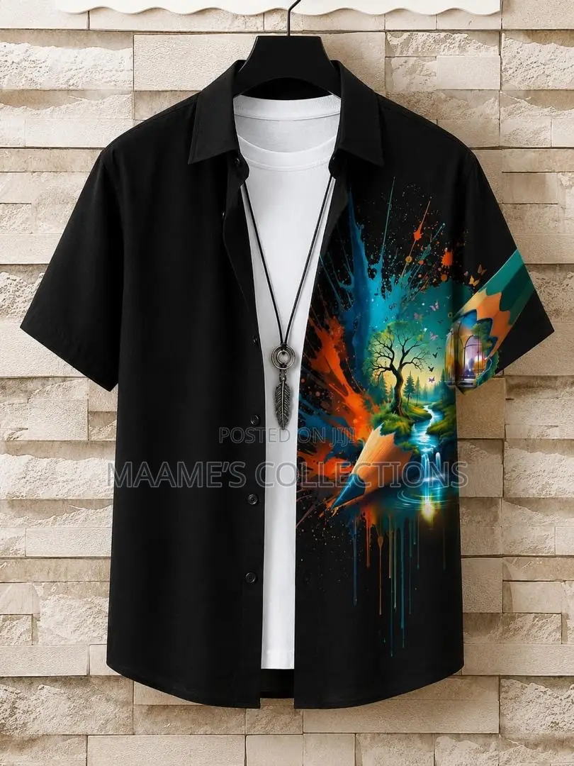 Men’s Stylish Summer Short-Sleeve Shirt – Casual Comfortable