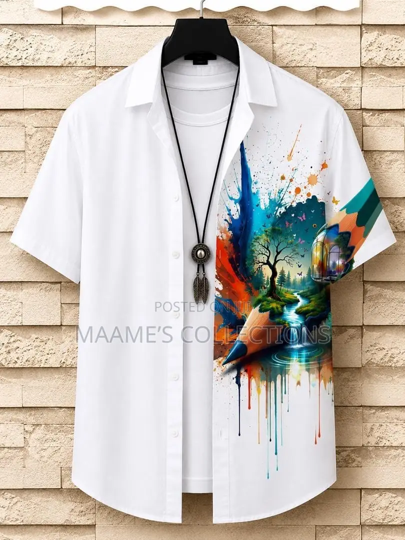 Men’s Stylish Summer Short-Sleeve Shirt – Casual Comfortable