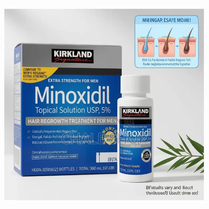 USA Kirkland Minoxidil 5% Extra Strength for Men – Hair Beard Growth