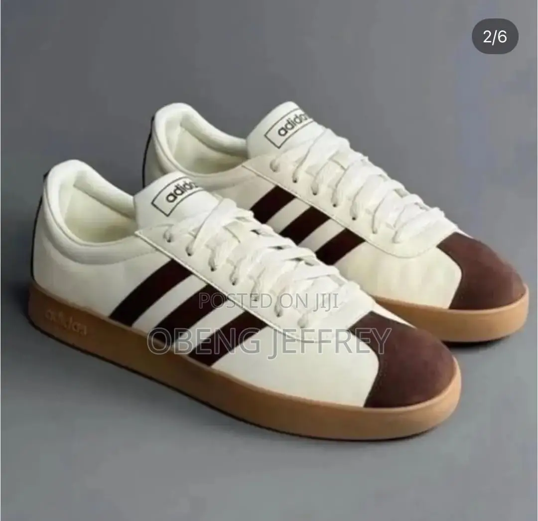Original Adidas VL Court 2 Cream/Brown