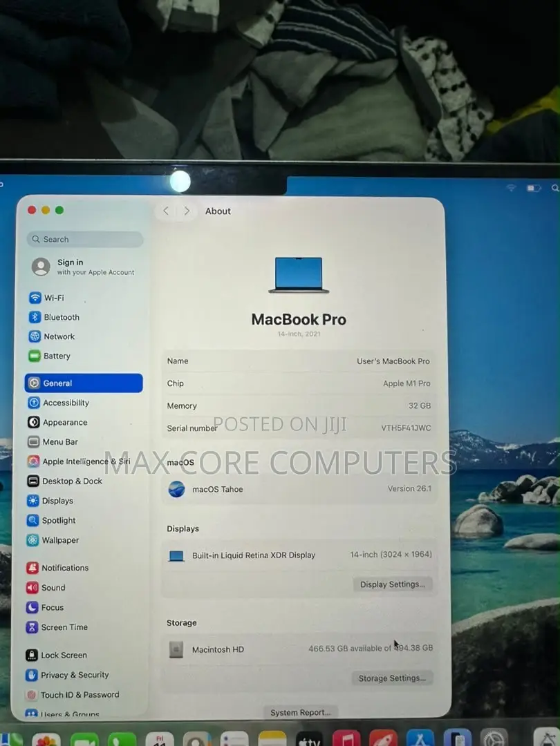 Laptop Apple MacBook Pro 2021 M1 32GB Apple M1 SSD 512GB