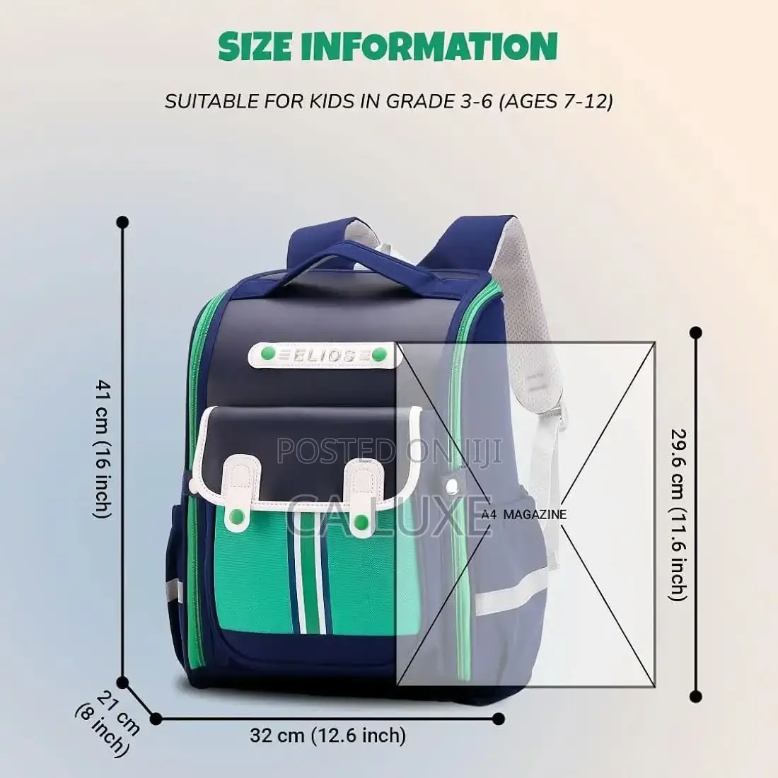 Quality Waterproof Kids School/Travel Bag Backpack
