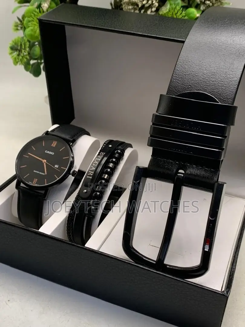 Casio Black Rose-Gold Classic Gift Set