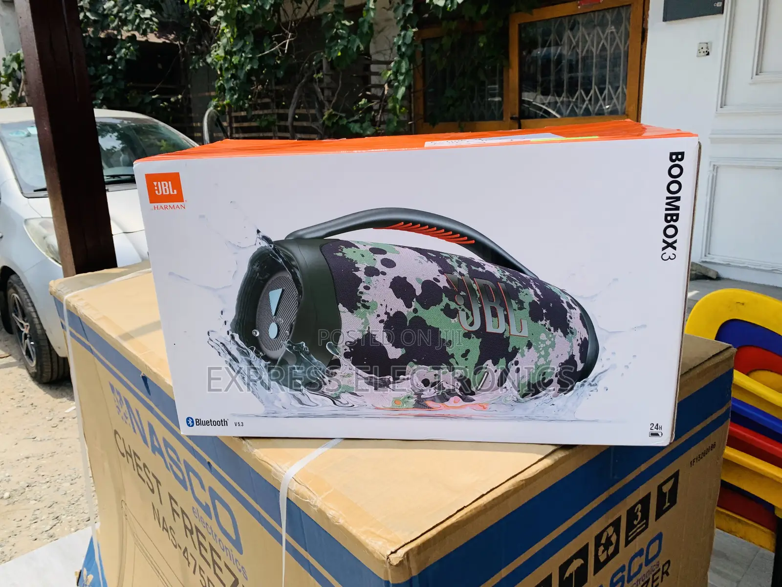 Hot Deals JBL Boombox3 Powerful Bluetooth Speaker 3-Way Speaker System