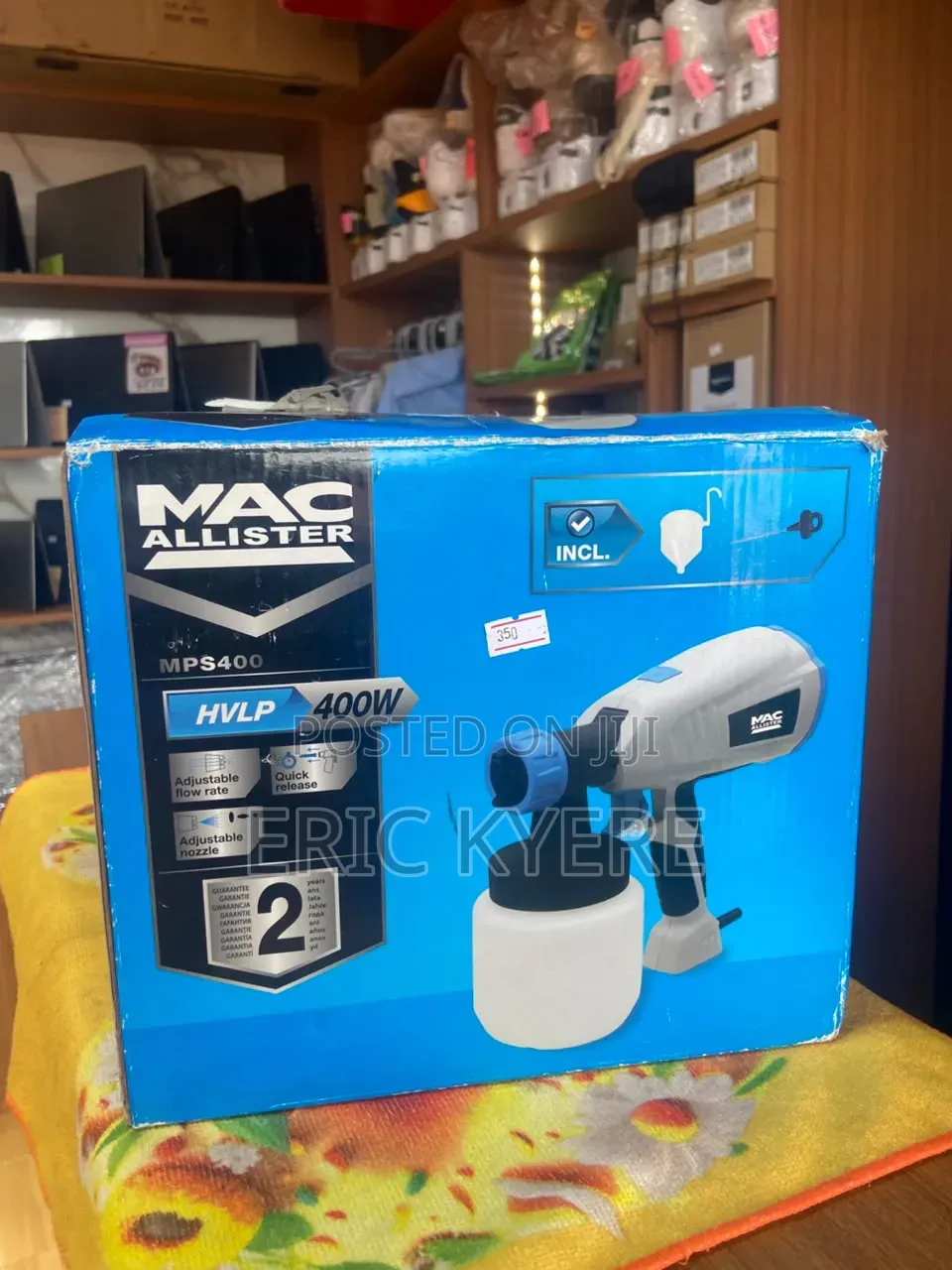 Mac Allister MPS400 400W HVLP Electric Paint Spray Gun