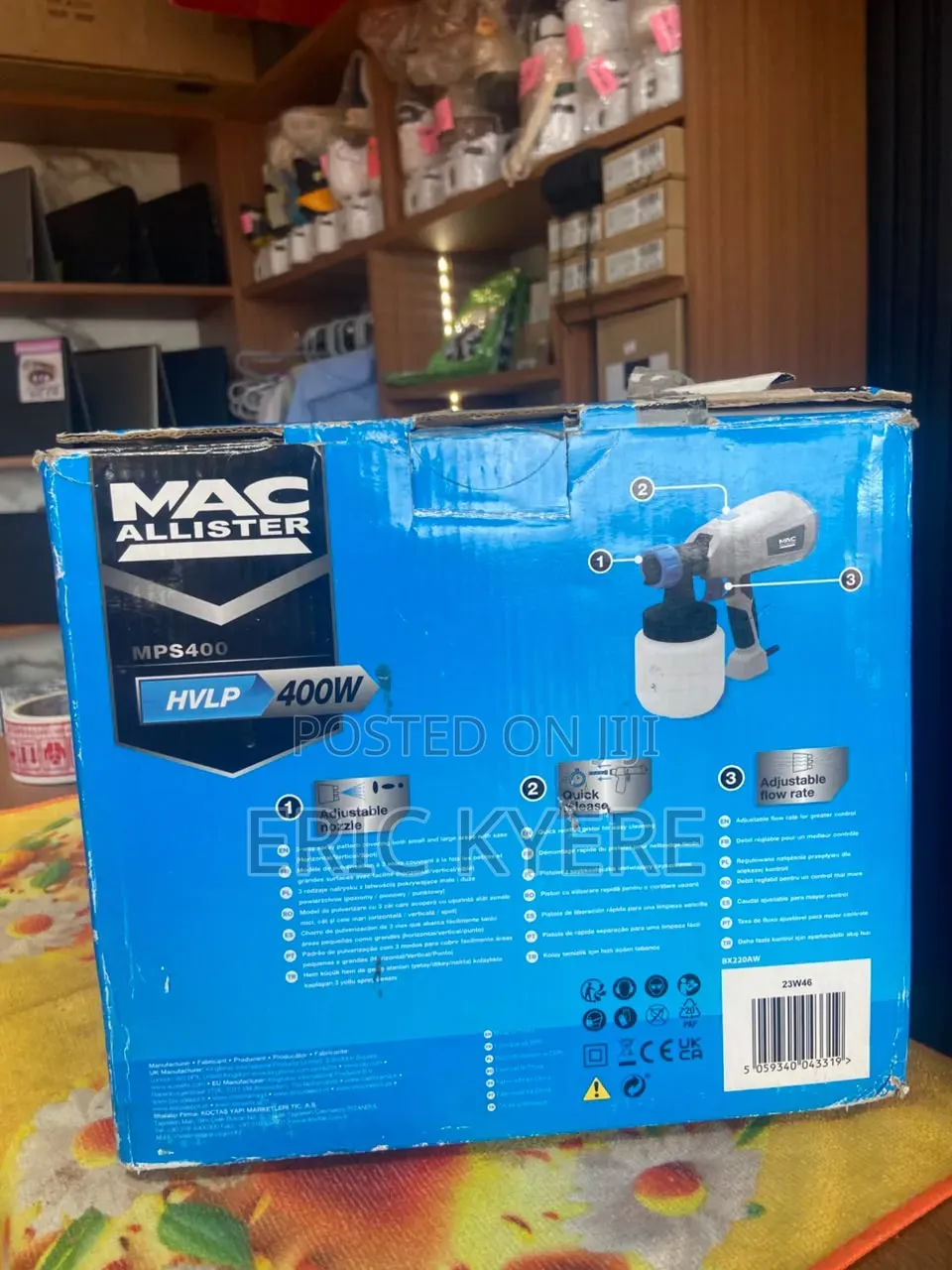 Mac Allister MPS400 400W HVLP Electric Paint Spray Gun