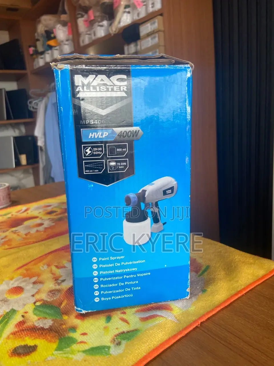 Mac Allister MPS400 400W HVLP Electric Paint Spray Gun