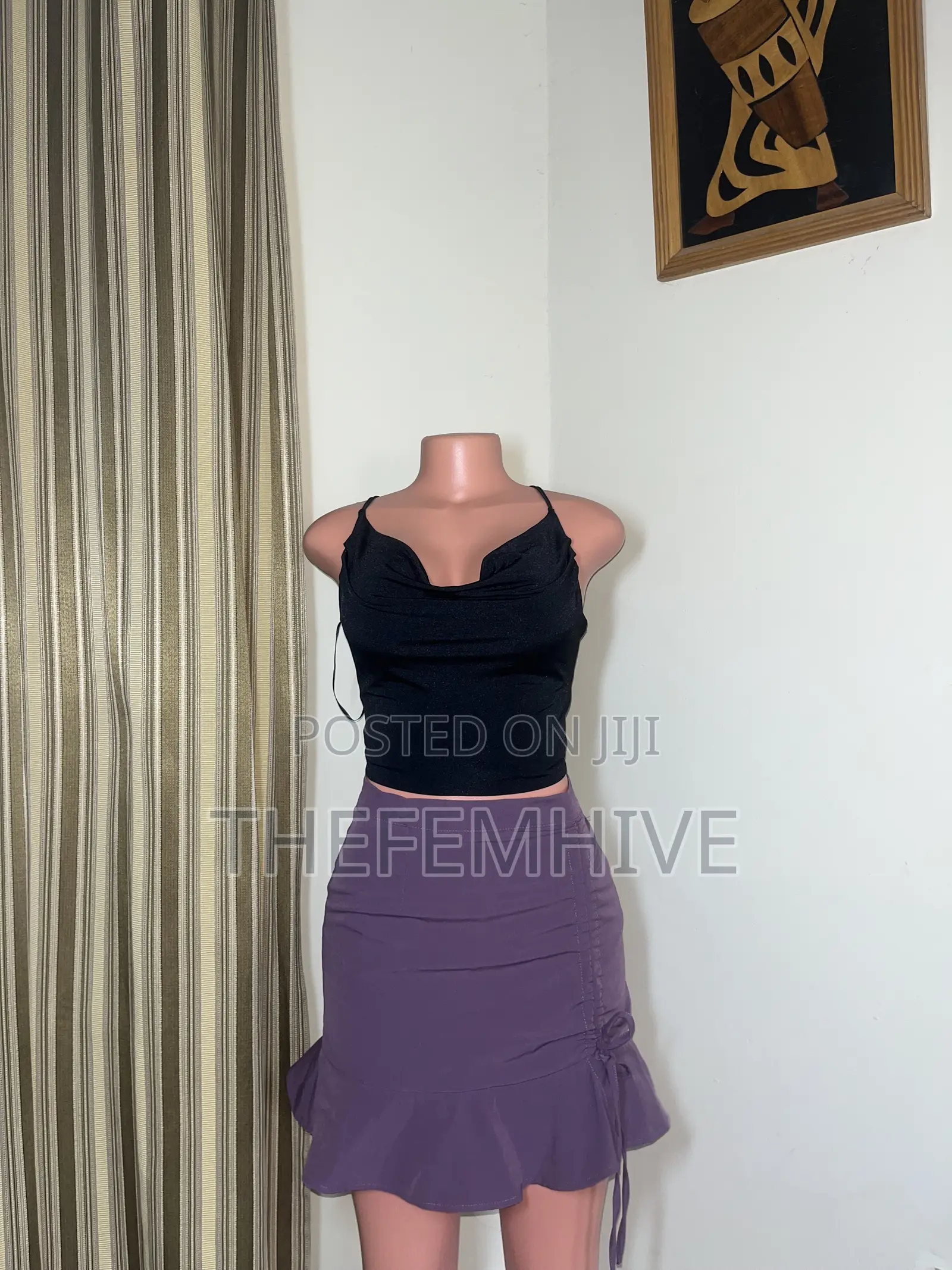 Purple Ruched Skirt Thrift
