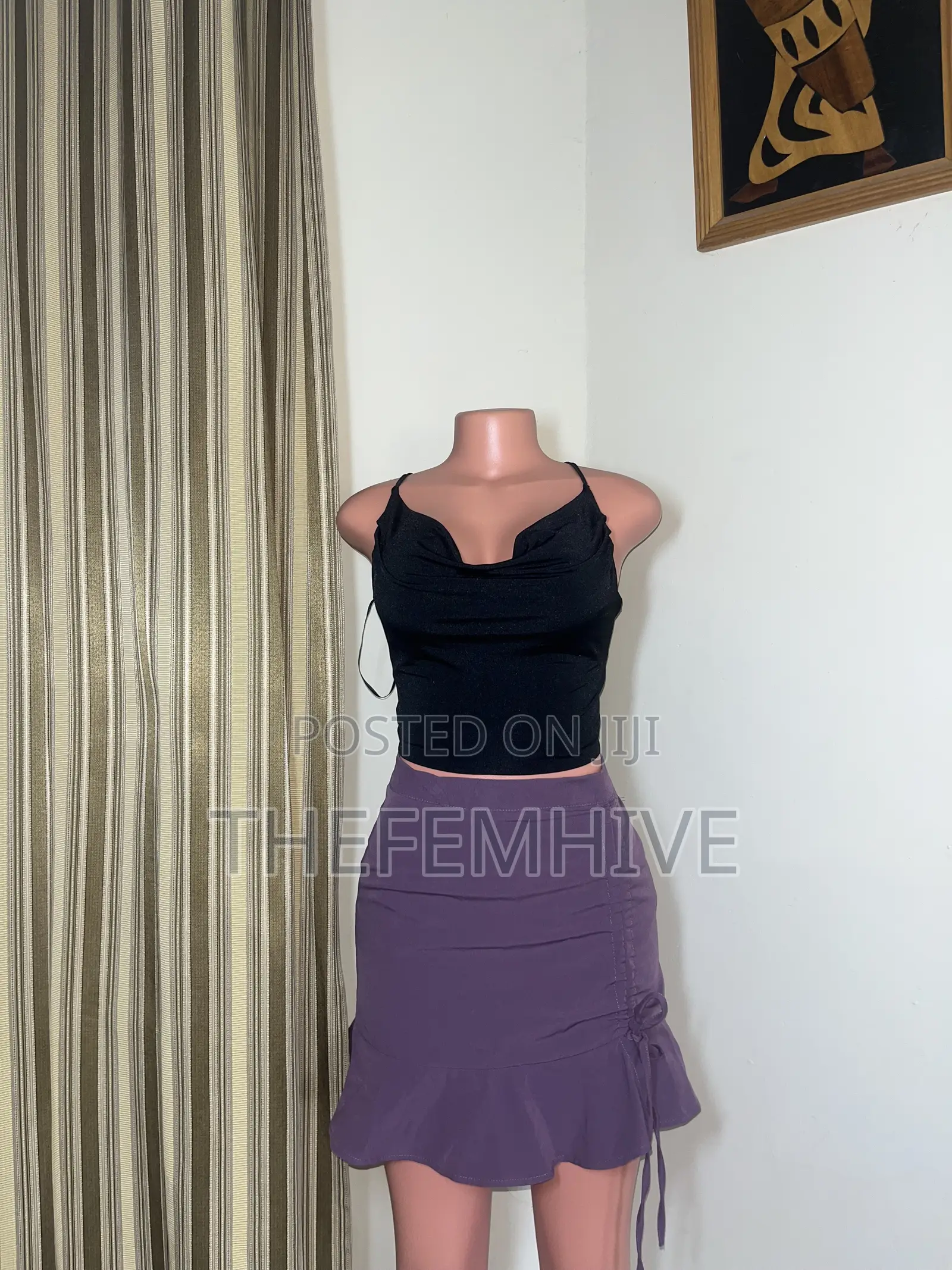 Purple Ruched Skirt Thrift