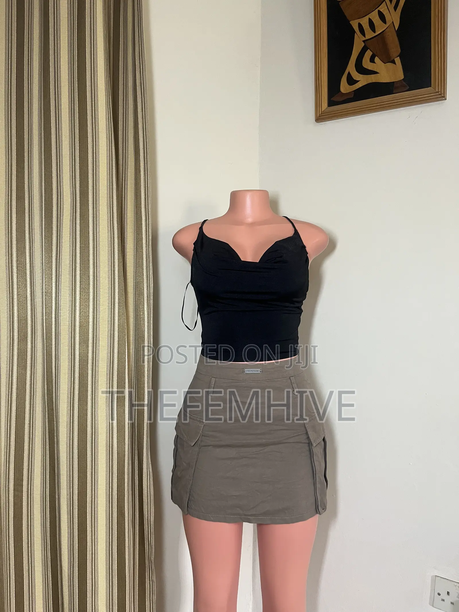 Brown Cargo Skirt Thrift