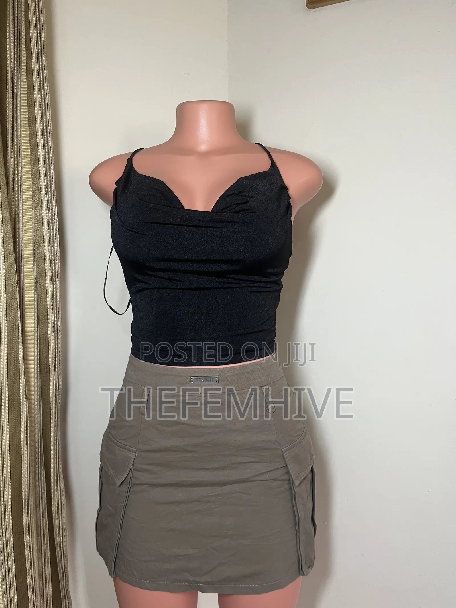 Brown Cargo Skirt Thrift