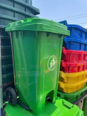 120L HDPE Pedal Garbage Bin With Wheels – Bin Size 120L