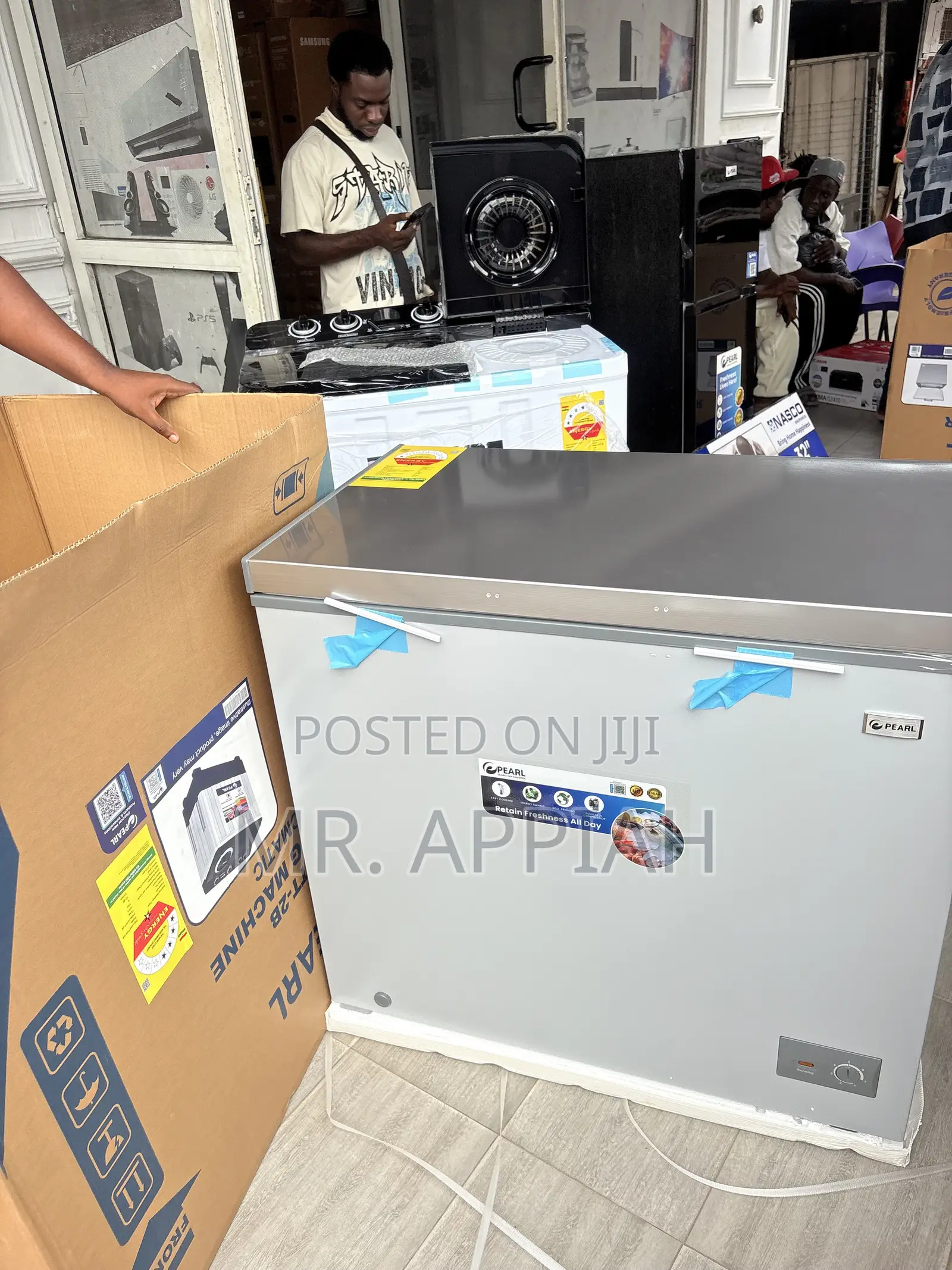 Get Affordable Pearl 200L Single Door Chest Freezer(Gray).