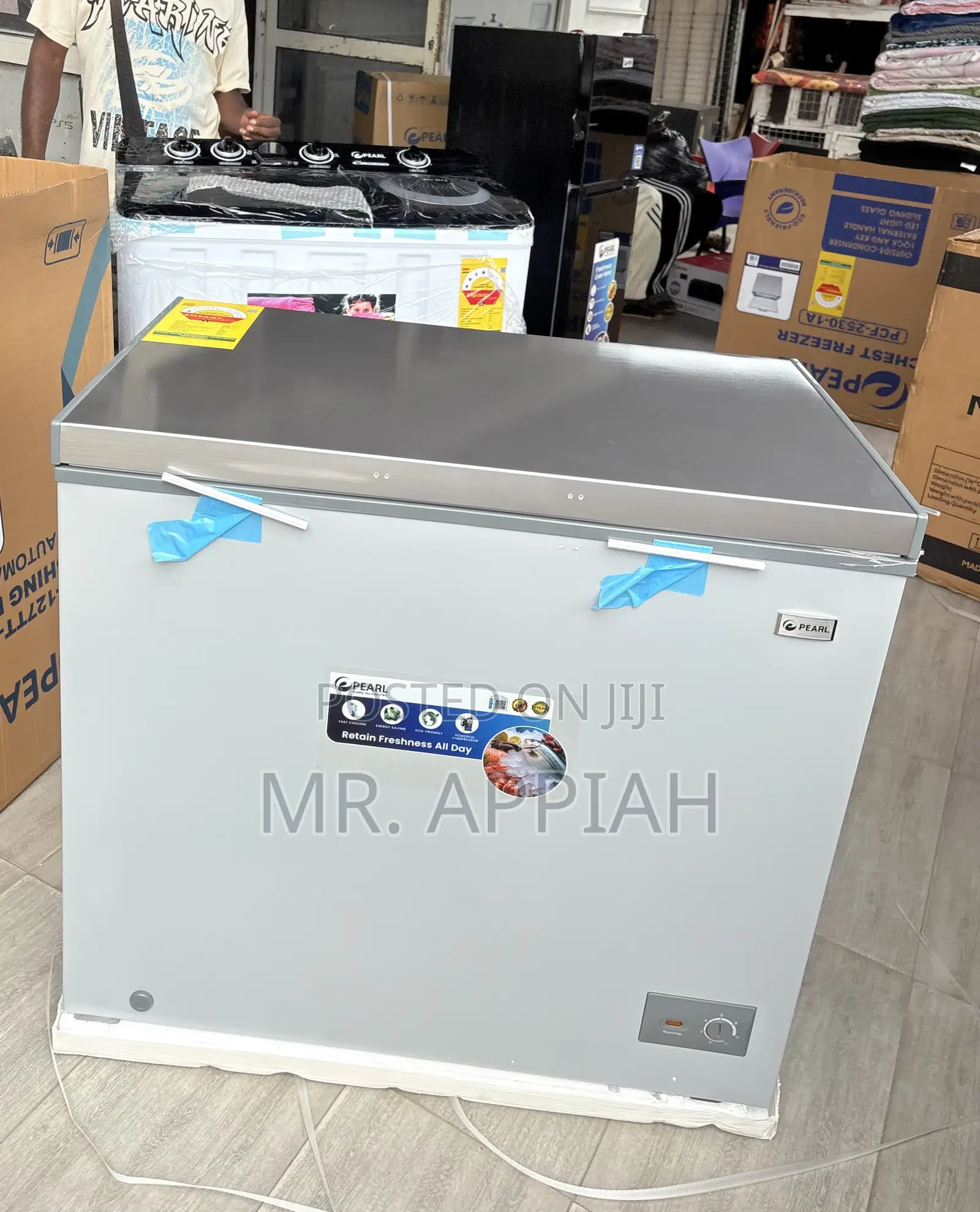 Super Classic Pearl Single Door Electric Chest Freezer(Gray)