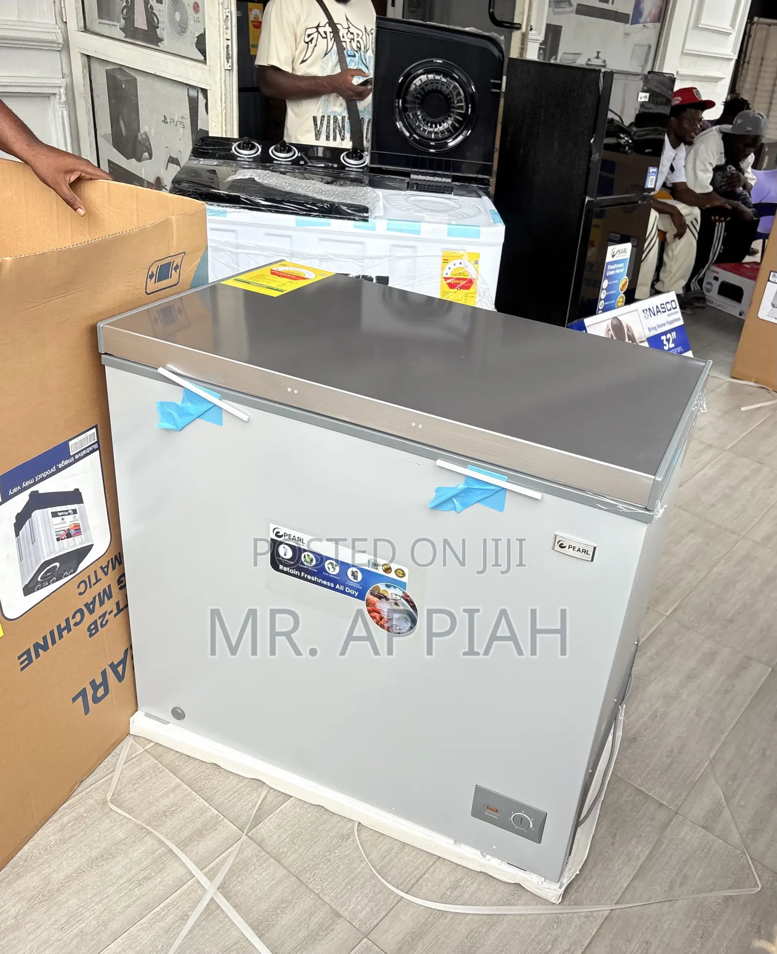 Super Classic Pearl Single Door Chest Freezer(200L)Gray