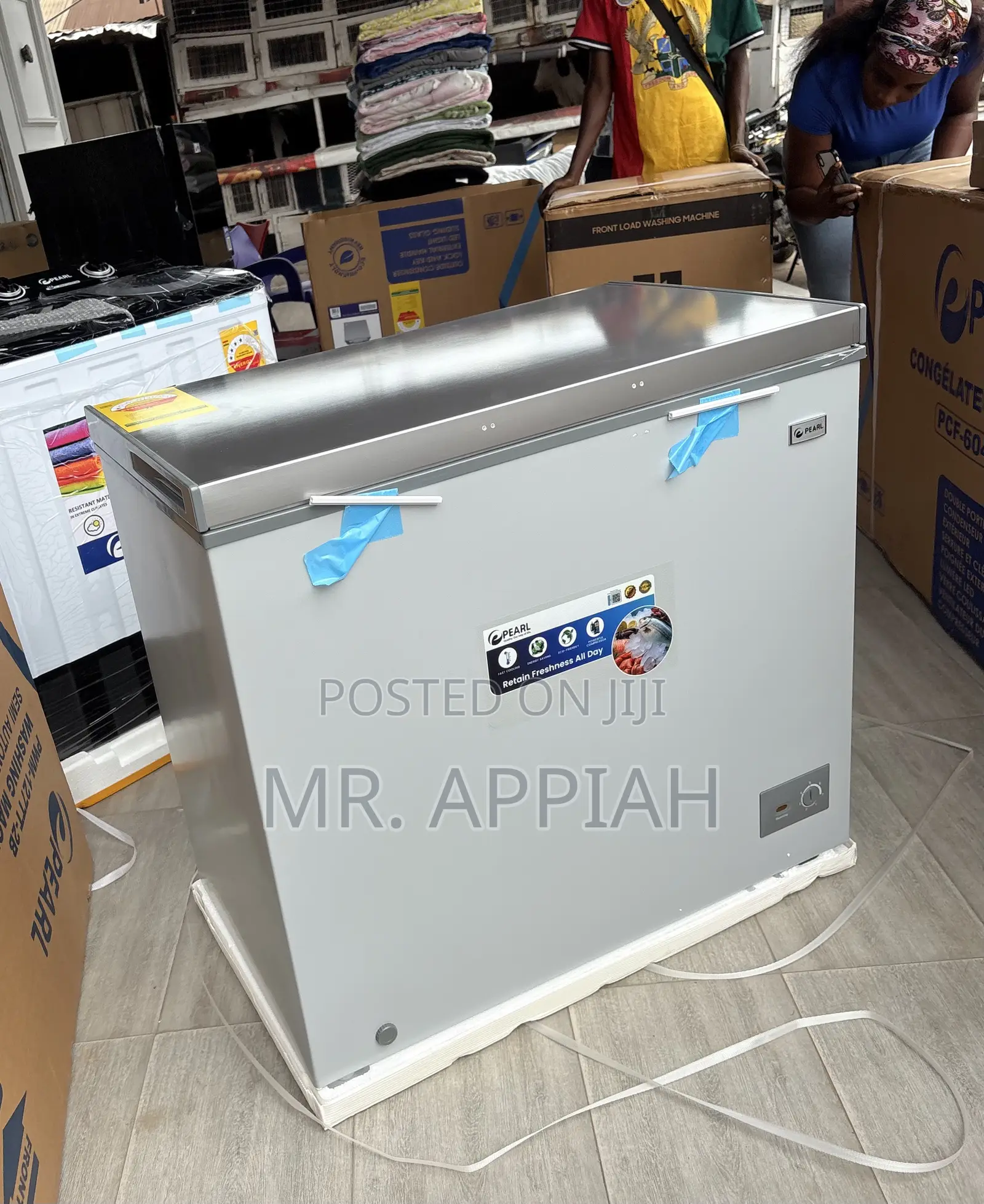 Super Cooling Pearl 200Liter Single Door Chest Freezer(Gray).