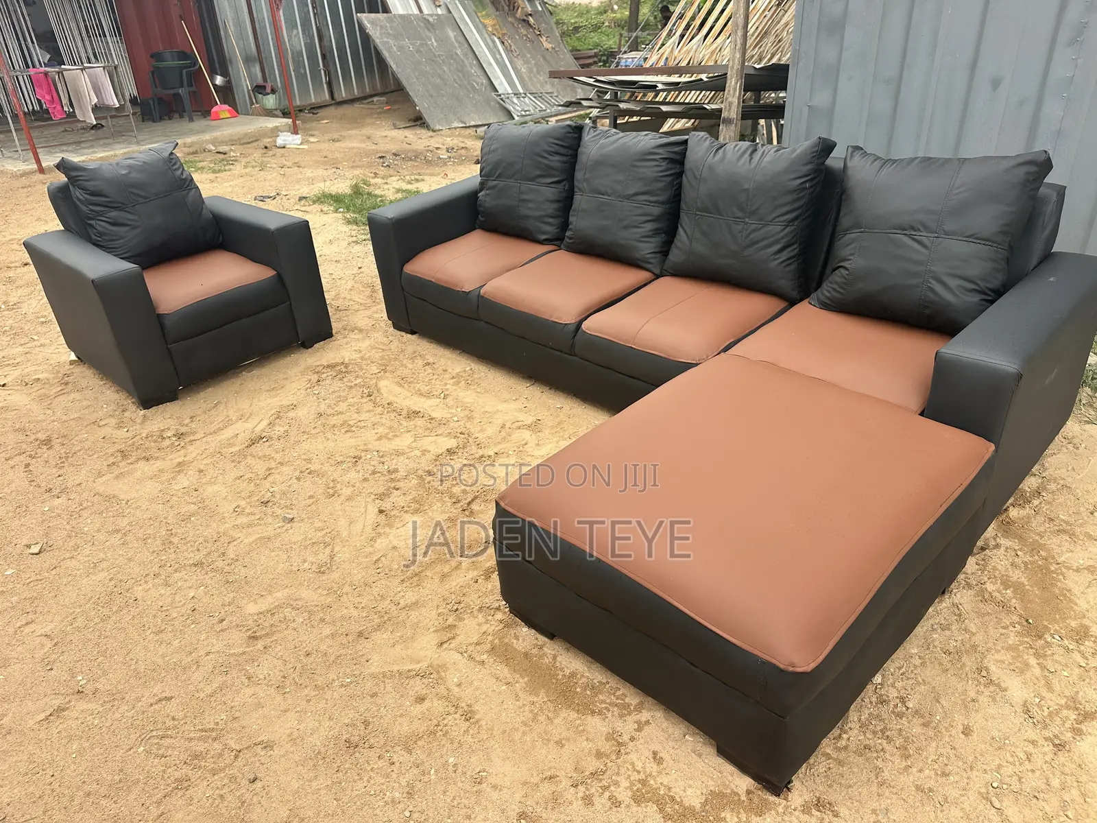 Brand New Luxury L Sharp Sofa and Single