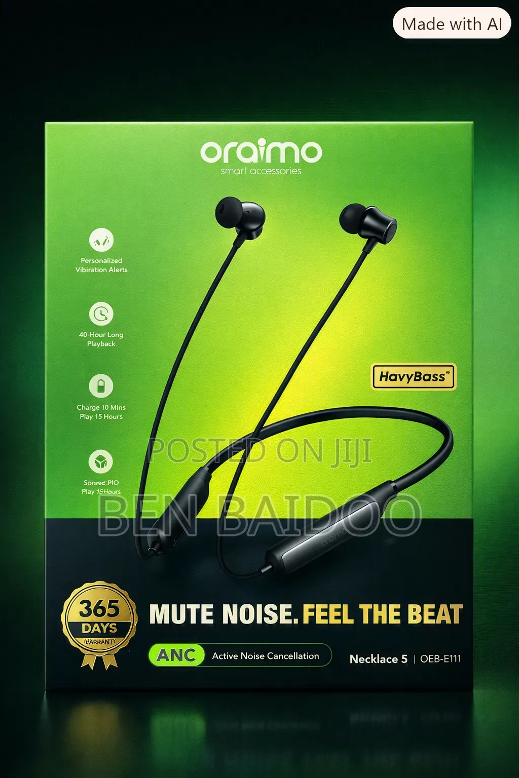 Oraimo Necklace 5 (15 Hours Play)