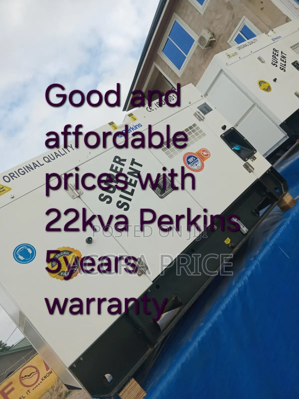 Super Quality Perkins 22KVA Diesel Generator – Heavy Duty, Strong