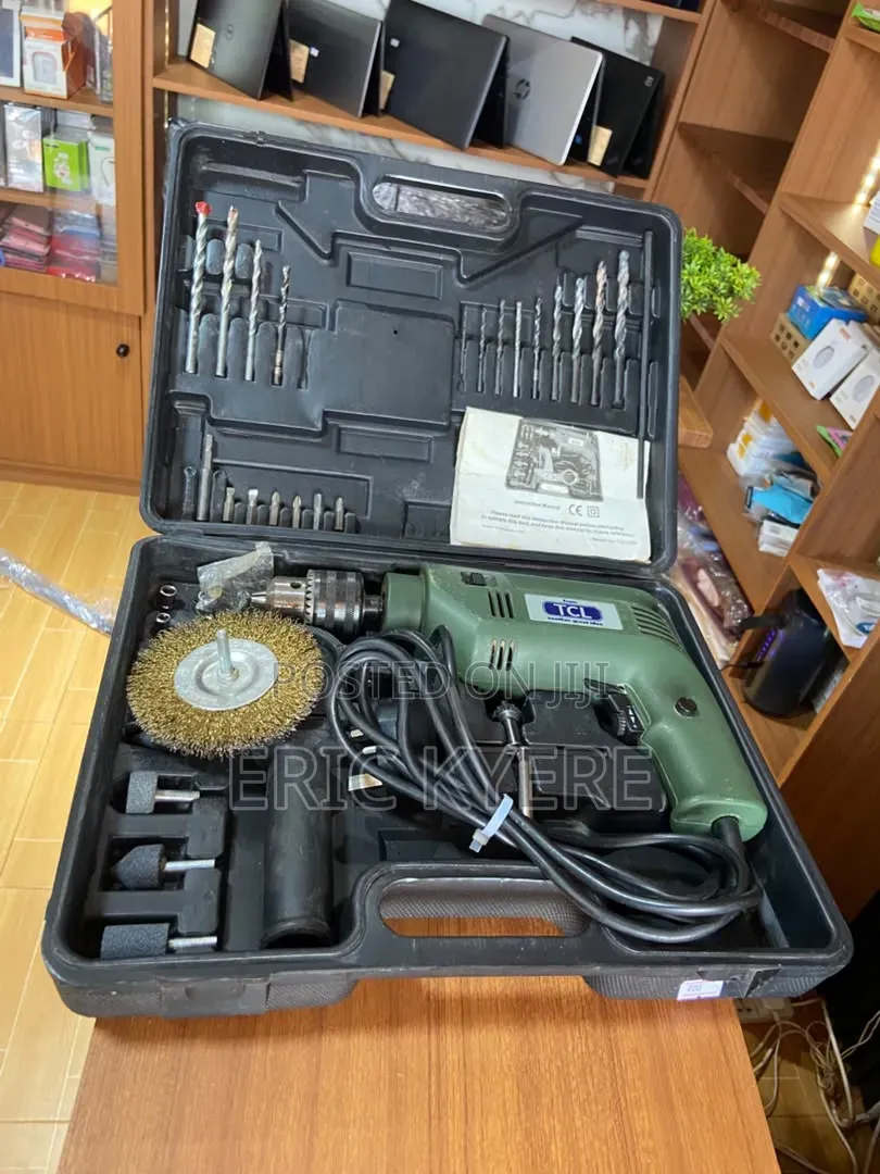 TCL 500W Corded Impact Drill Set With Accessories Carry Case