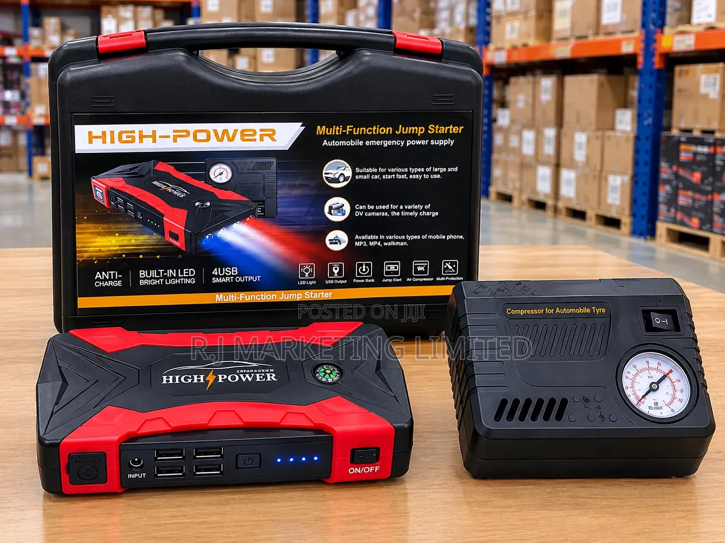 Car Jump Starter and Tire Pump Compressor