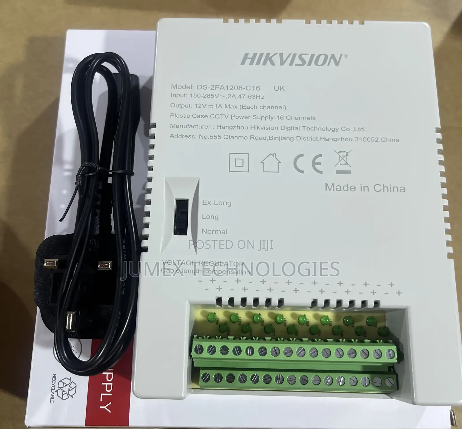 Hikvision 16ch Power Supply Ds-2fa1208-C16 CCTV Power Supply