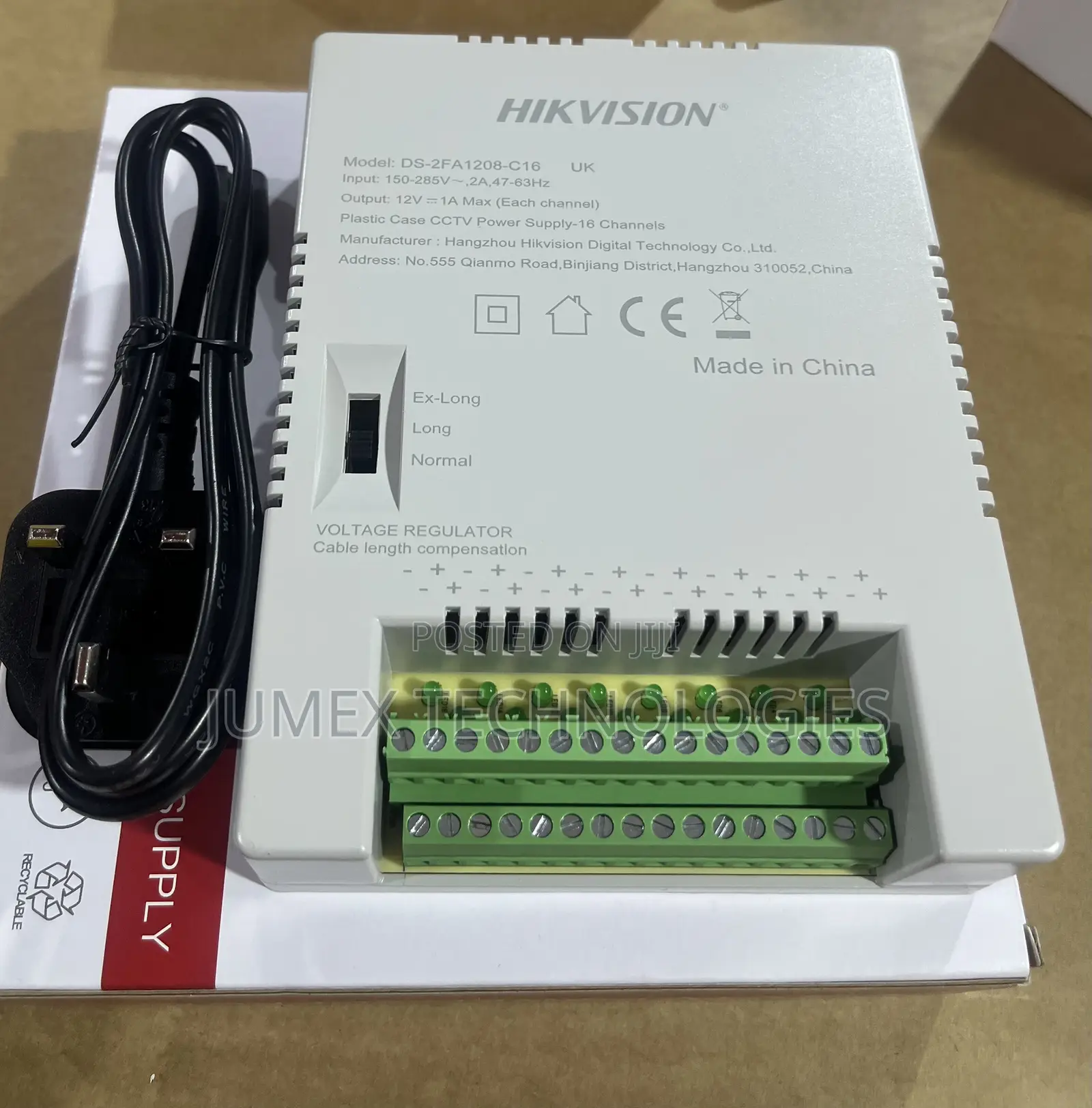 Hikvision 16ch Power Supply Ds-2fa1208-C16 CCTV Power Supply