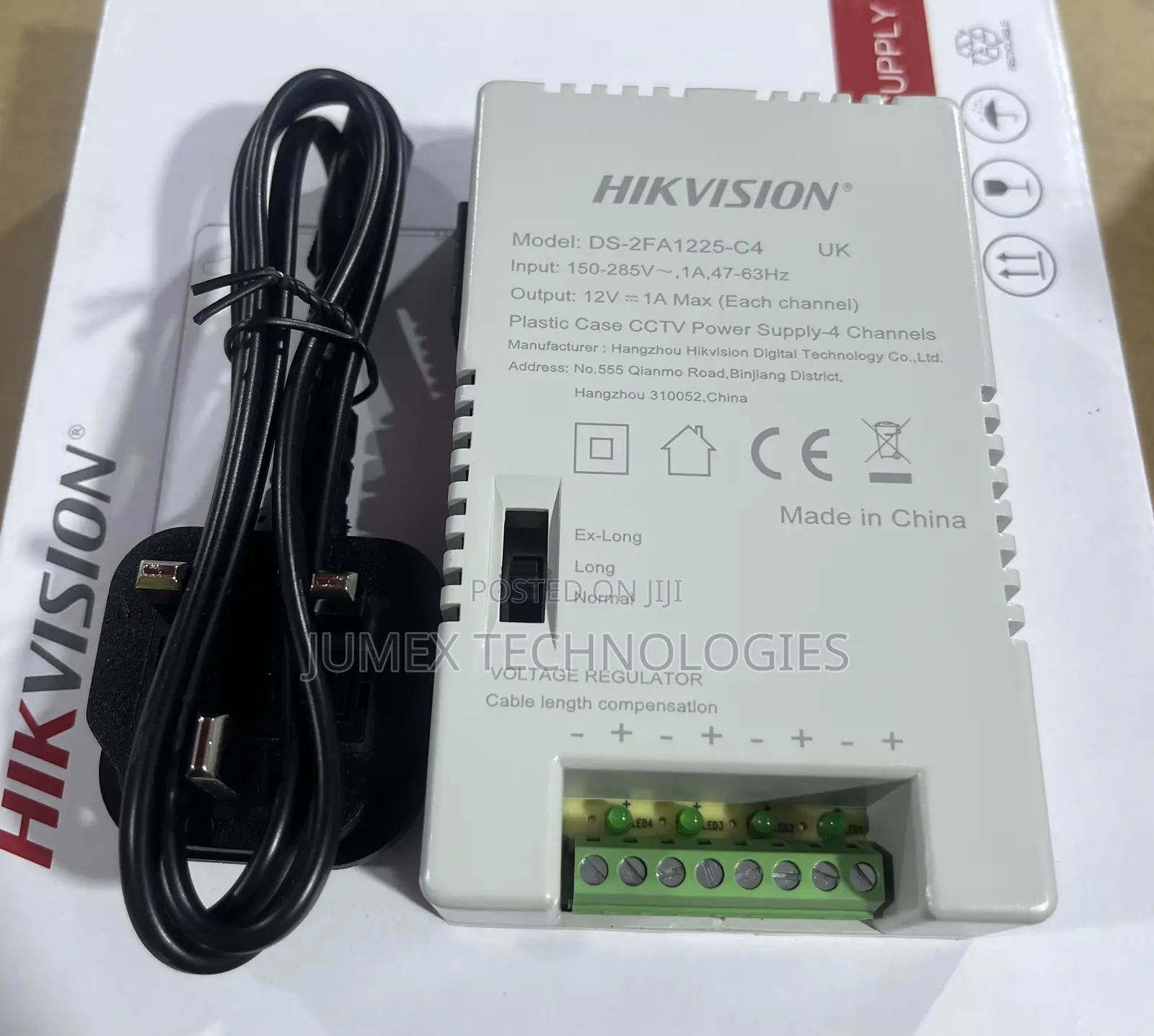 Hikvision 4ch Power Supply Ds-2fa1225-C4 CCTV Power Supply