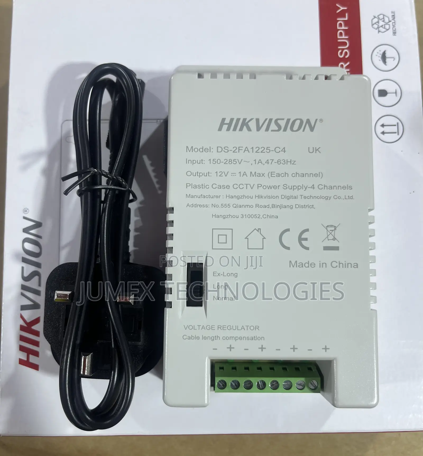 Hikvision 4ch Power Supply Ds-2fa1225-C4 CCTV Power Supply