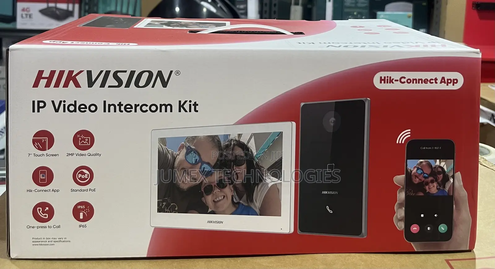 Hikvision Ip Video Intercom Kit Ds-Kis608-P Hik-Connect App 7’’ Screen