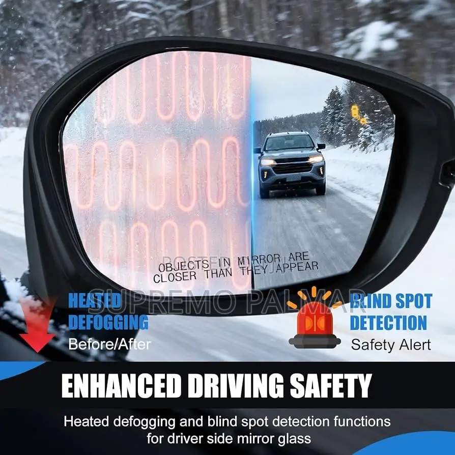 2018 -2022 Wing Mirror Glass – Heated Replacement With Sensor Support