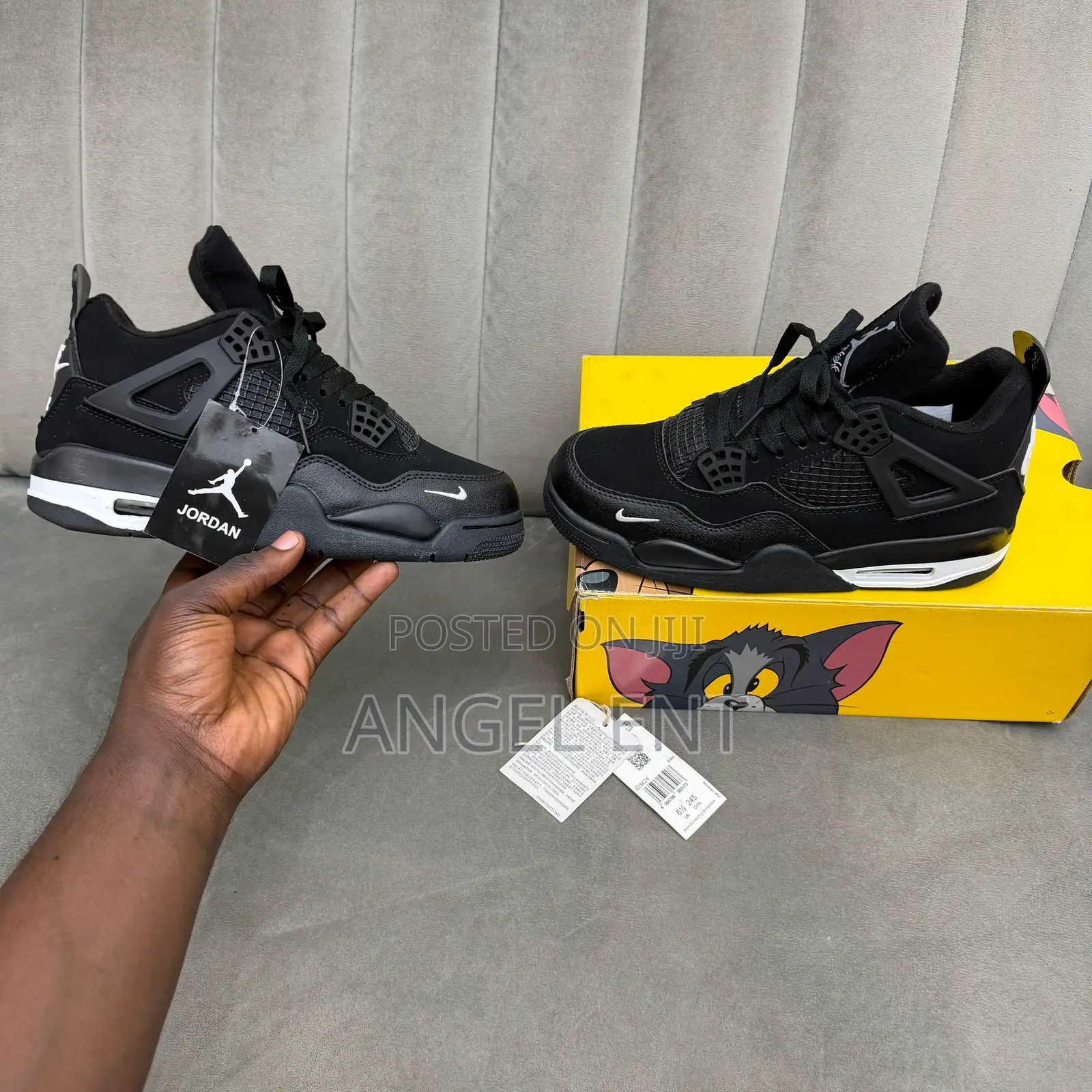 Air Jordan 4 "Black Cat" Sneakers Available (Location: Adum Kumasi)