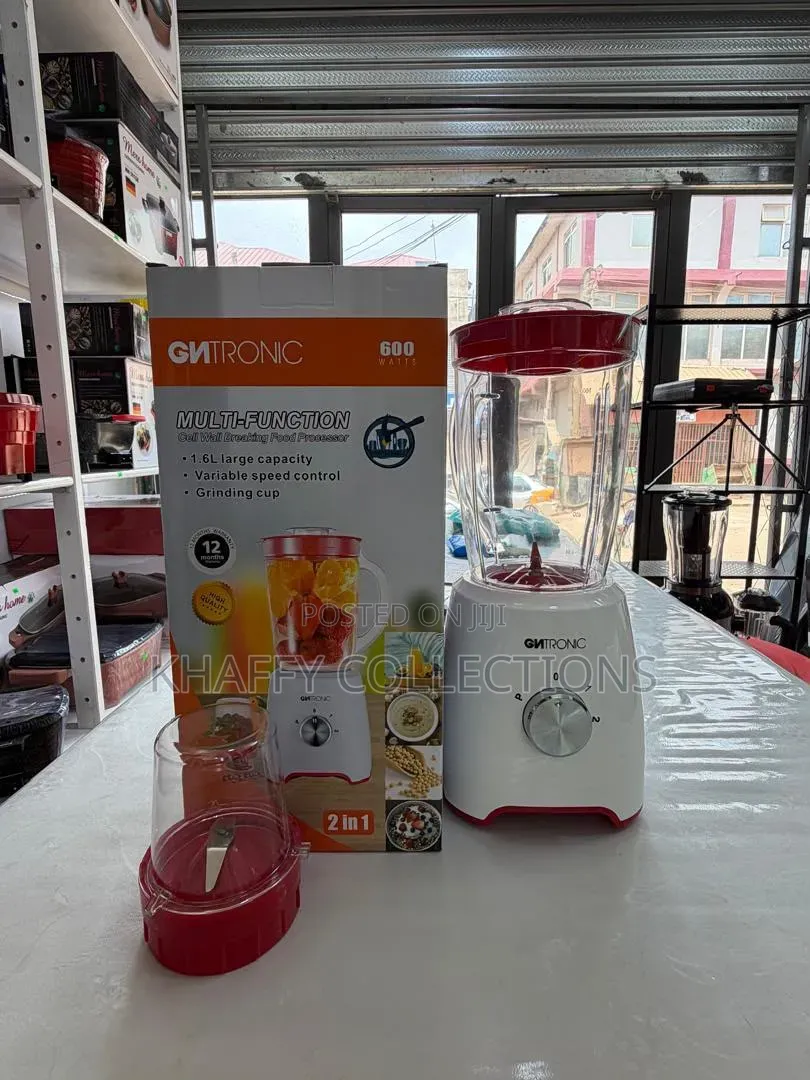 GTRONIC Blender 600W - 1.6L + Grinder - 2 in 1 Cell Wall Breaking