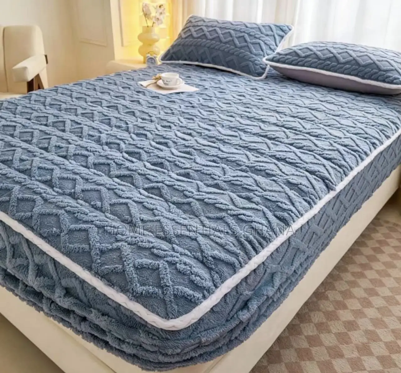 Double Luxurious Fluffy Pure Cotton Fitted Fluffy Mattress Covers