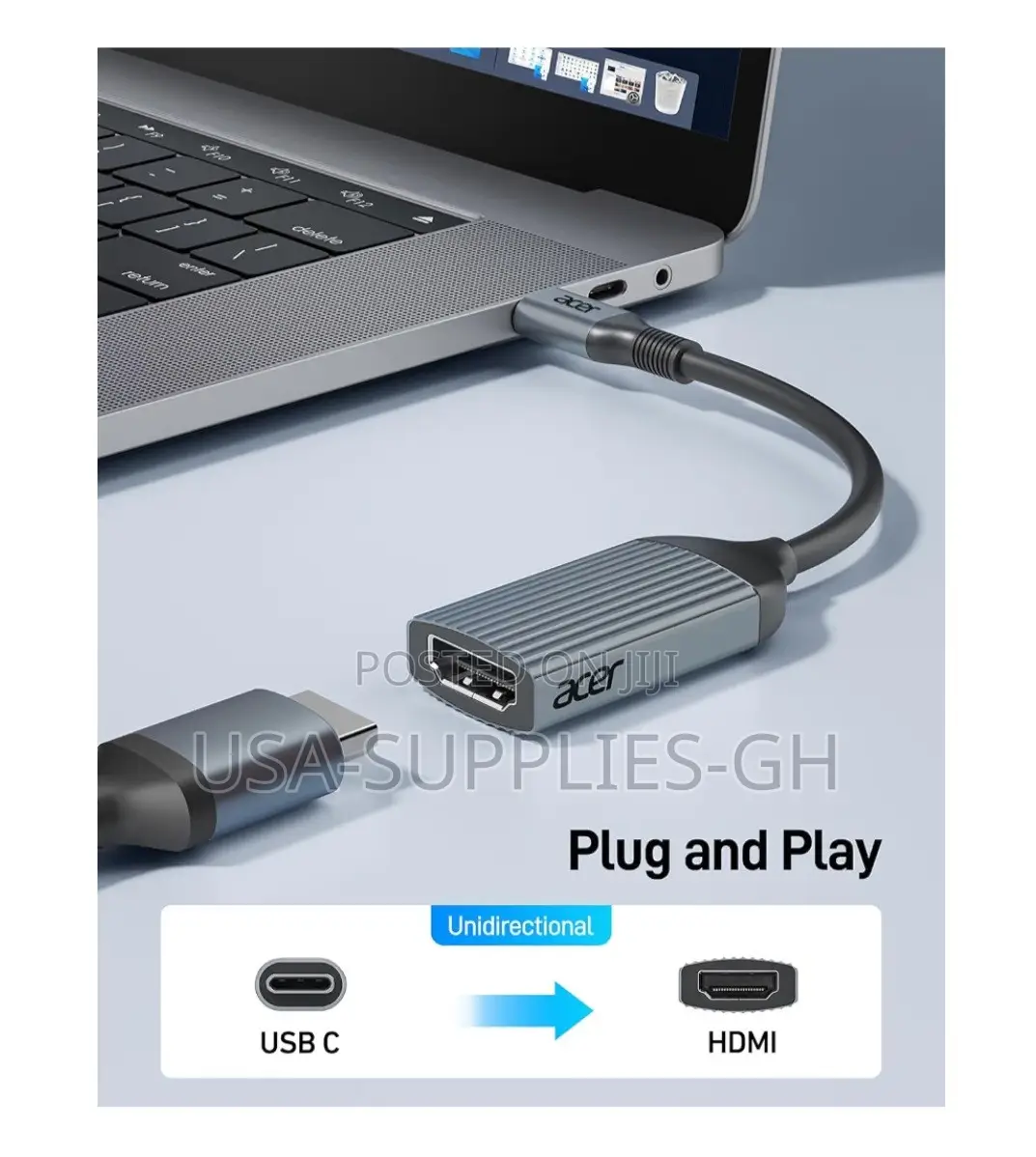 Acer USB-C to HDMI Adapter at 60Hz From USA