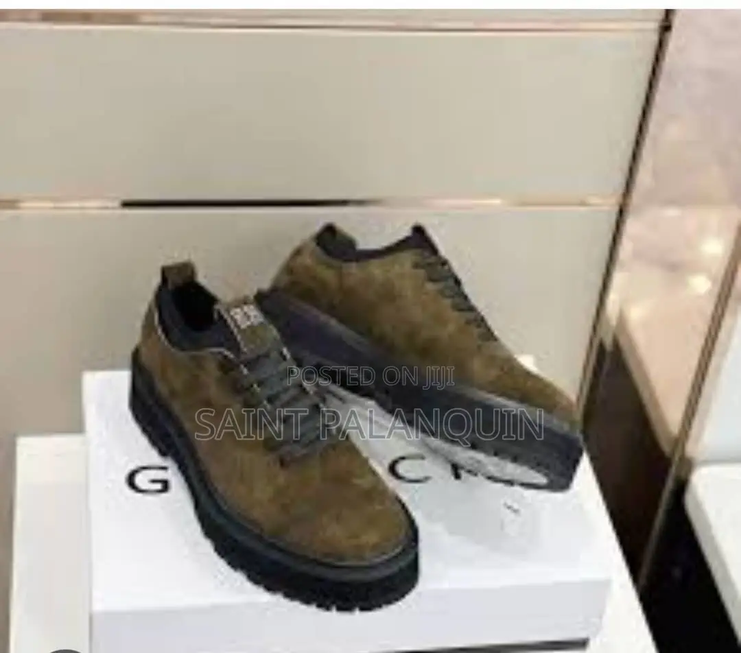 Pair of Olive Green With Chunky Black Lug Soles, Givenchy Details.