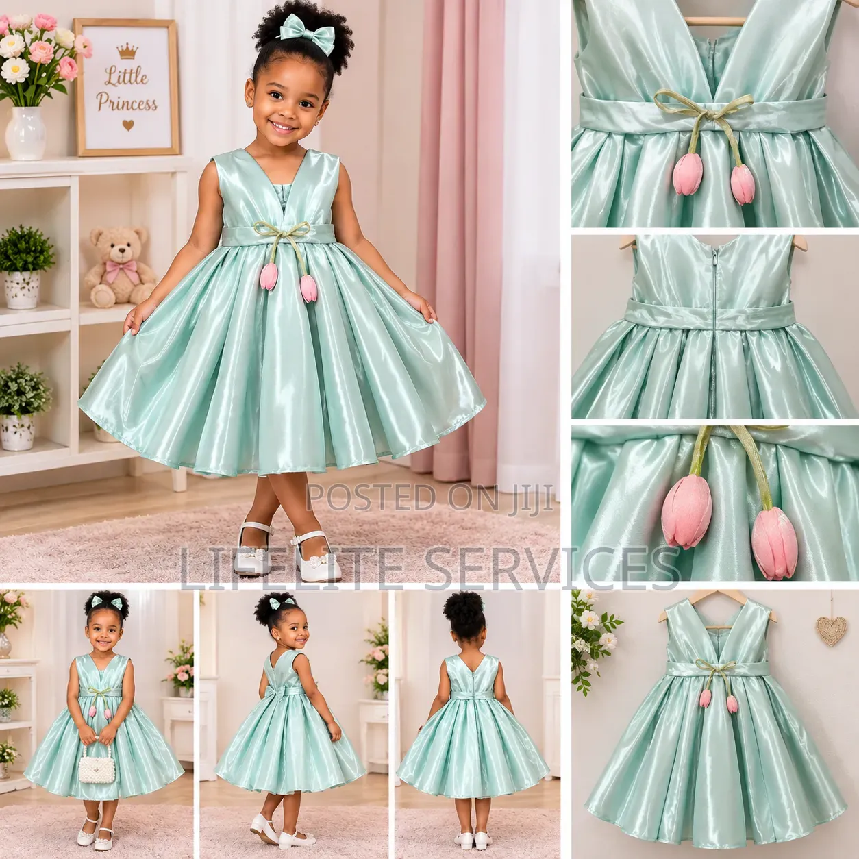 Baby Girl Elegant Dress With Big Bow and Tulle Decoration