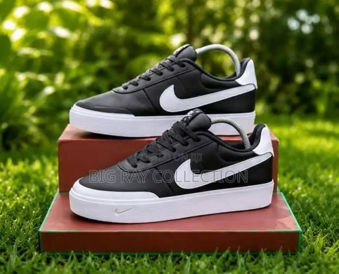Solid Nike With Smooth Leather Surface