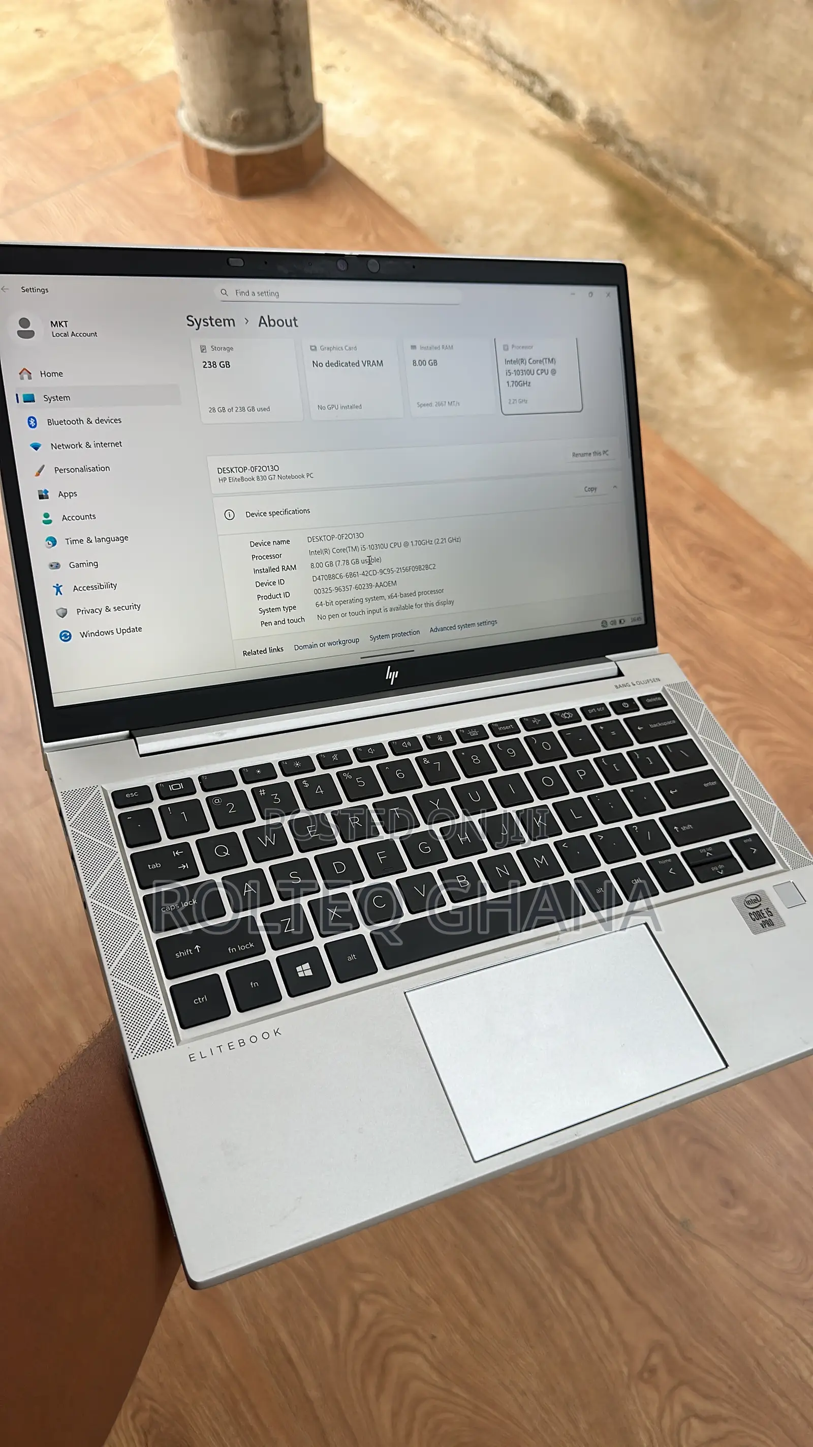 Laptop HP EliteBook 840 G7 8GB Intel Core i5 SSD 256GB