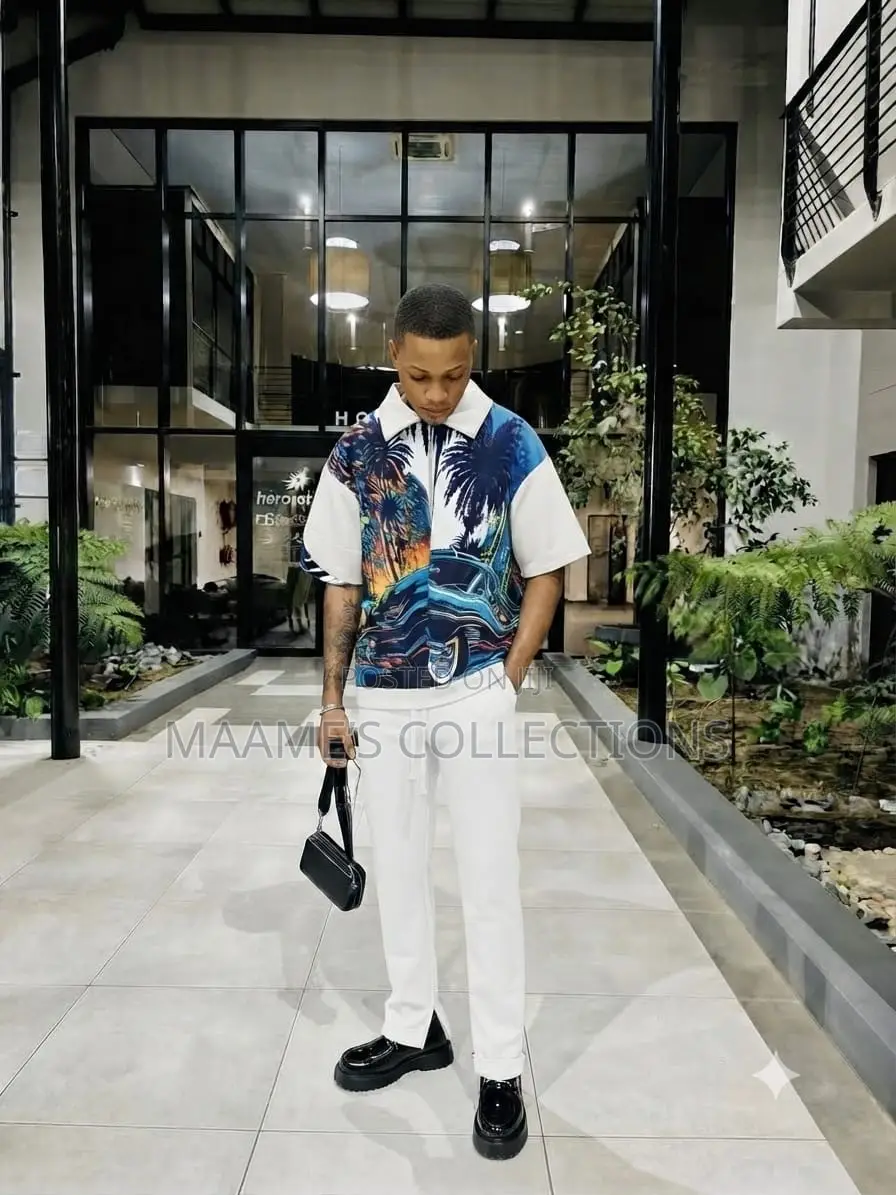 Men's Casual Two-Piece Co-Ord Top and Down Set