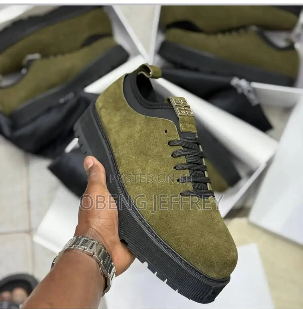 Original Givenchy Live Green Suede Derby Shoe