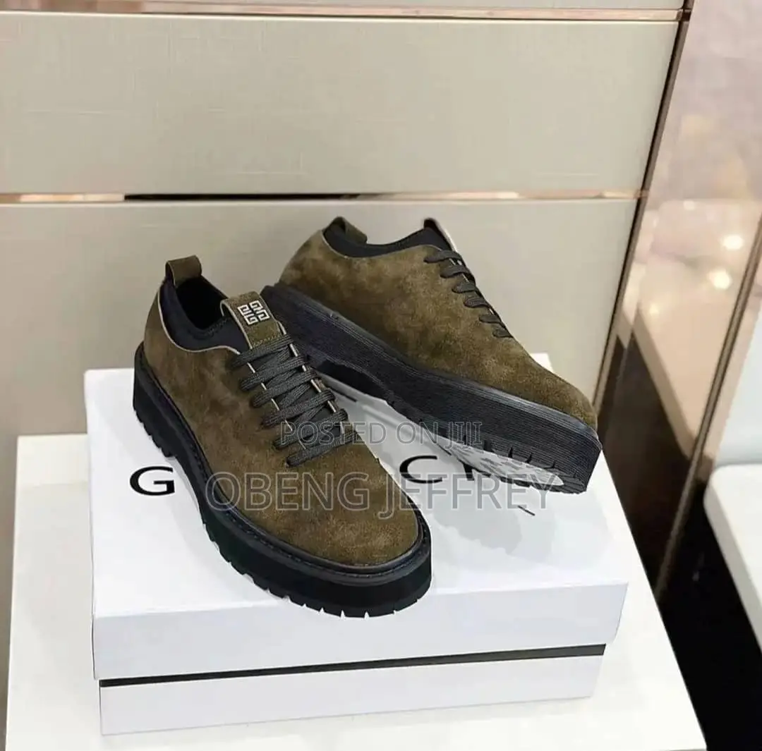Original Givenchy Live Green Suede Derby Shoe