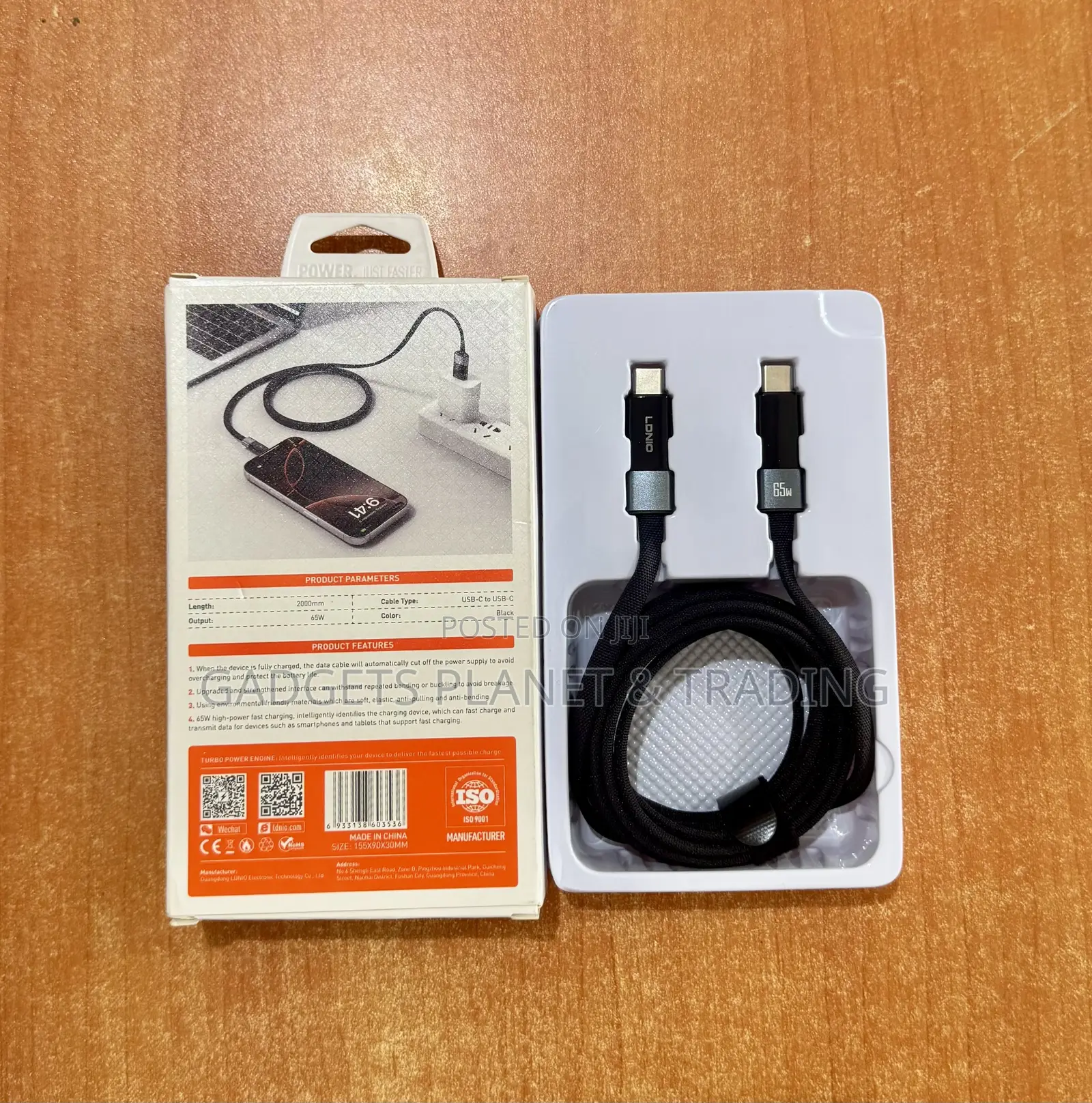 Ldnio Lc242c High Speed Type C to Type C USB Cable 2m 65w for Devices