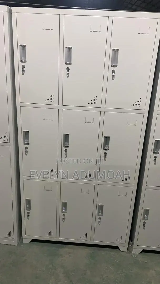 Durable 9-Door Steel Lockers