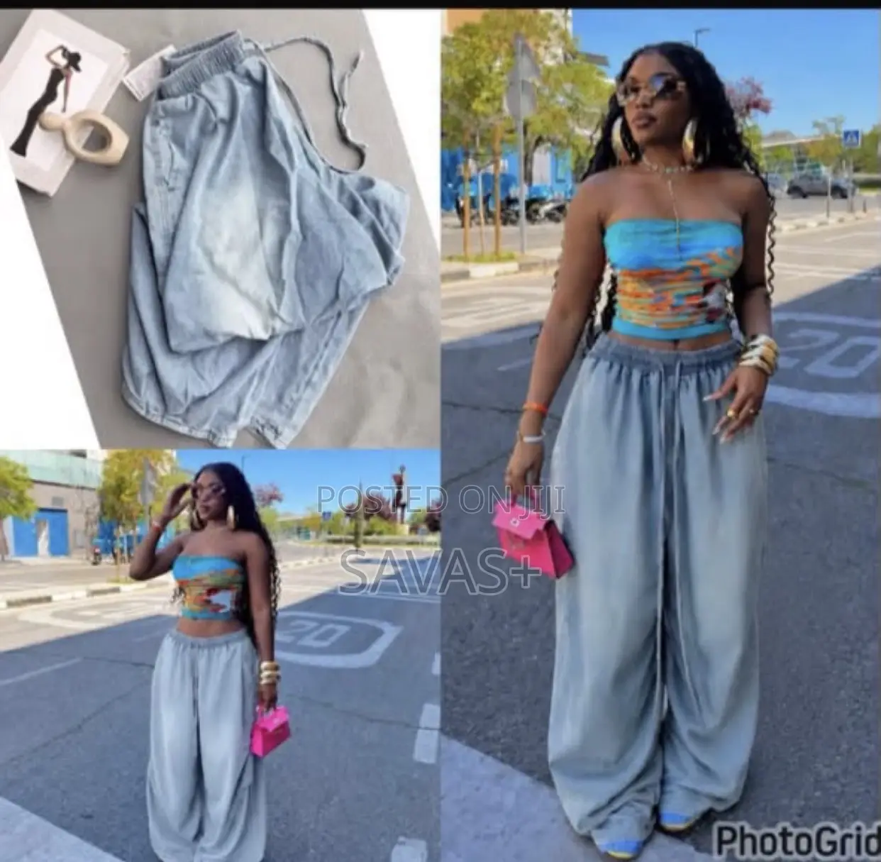 Cargo Stylish Wide Leg Jeans