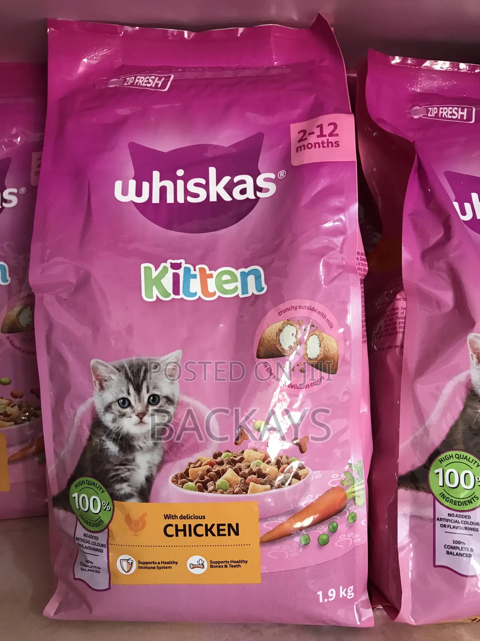 Whiskas Kitten Dry Food (2kg) - For Healthy Growth Development