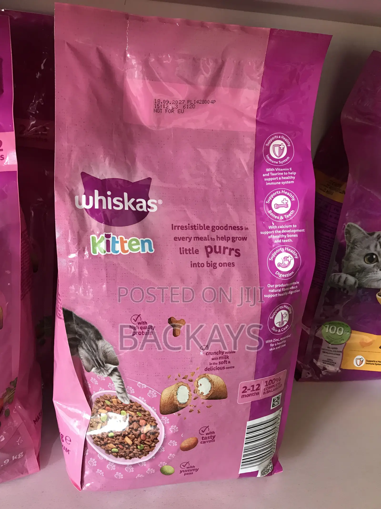 Whiskas Kitten Dry Food (2kg) - For Healthy Growth Development
