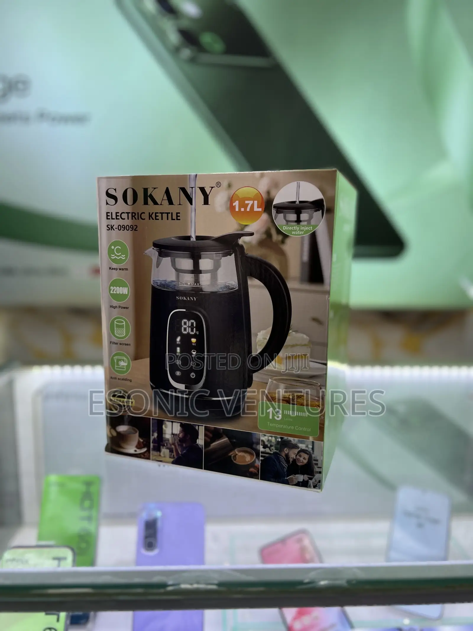 SOKANY Digital Electric Kettle 1.7L